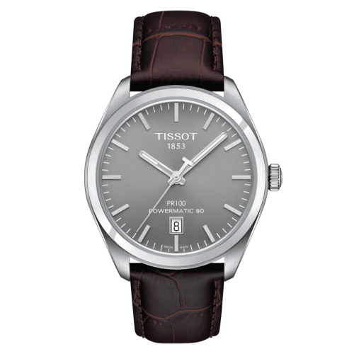 Tissot PR 100 Powermatic 80 39 Stainless Steel / Grey / Strap
